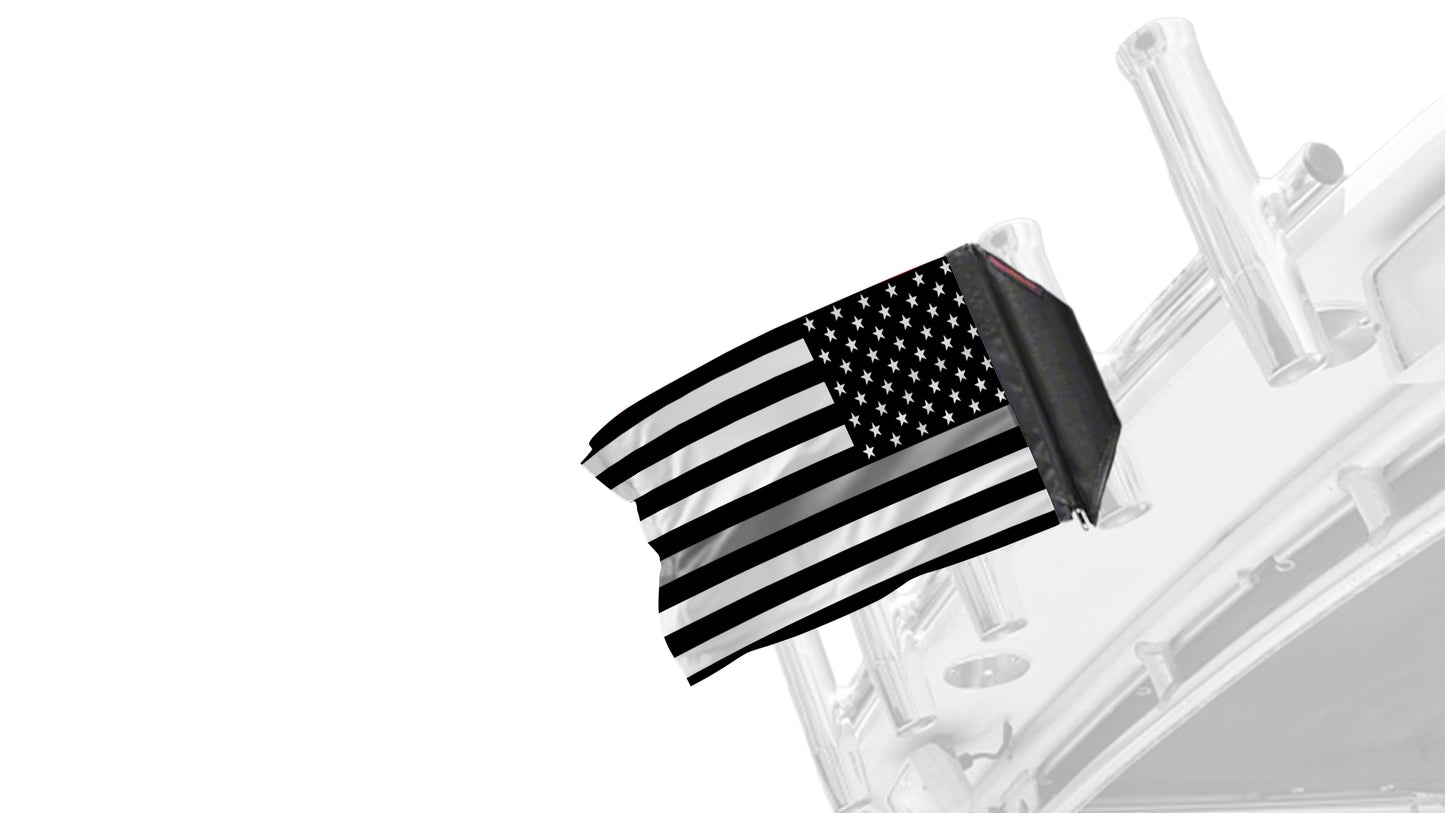 USA Subdued Thin Grey Line 12"x18" Forever Wave Flag