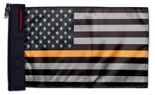 USA Subdued Thin Orange Line 12"x18" Forever Wave Flag for Jeep Wrangler TJ 1996-2006
