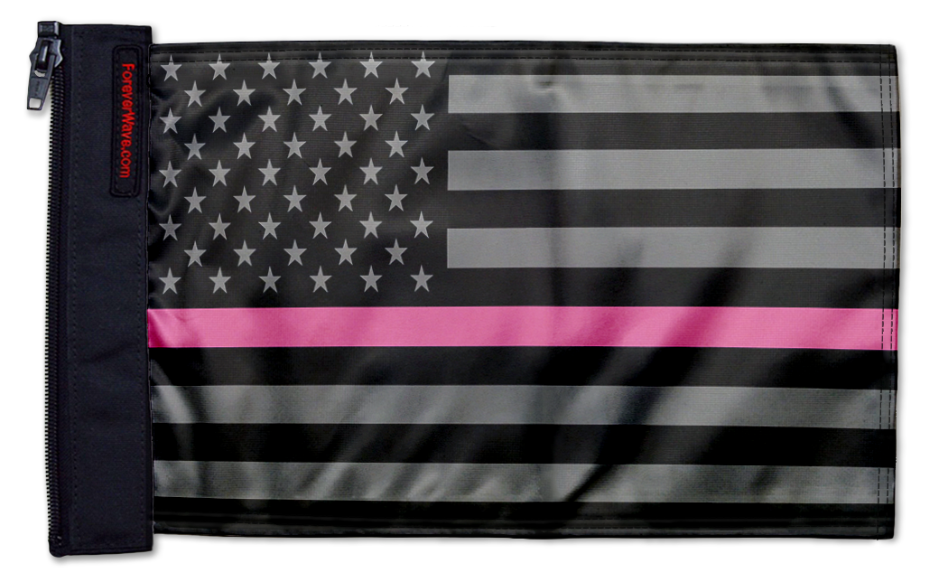 USA Subdued Thin Pink Line 12"x18" Forever Wave Flag for Jeep Gladiator JT