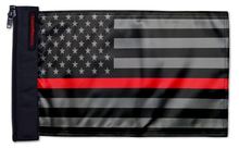 USA Subdued Thin Red Line 12"x18" Forever Wave Flag for Golf Carts
