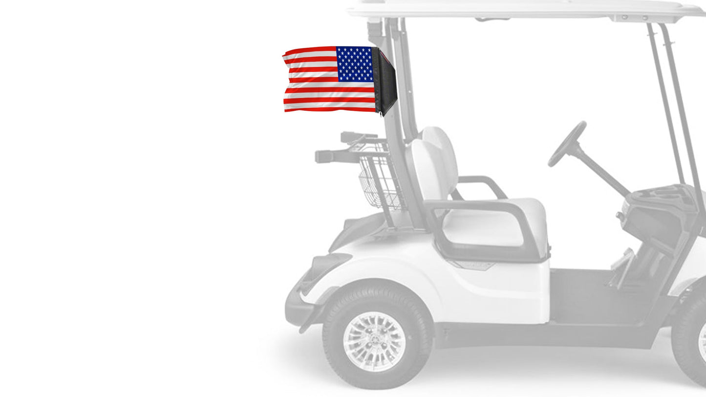 USA Ol' Glory - The Stars and Stripes 12"x18" Forever Wave Flag for Golf Carts