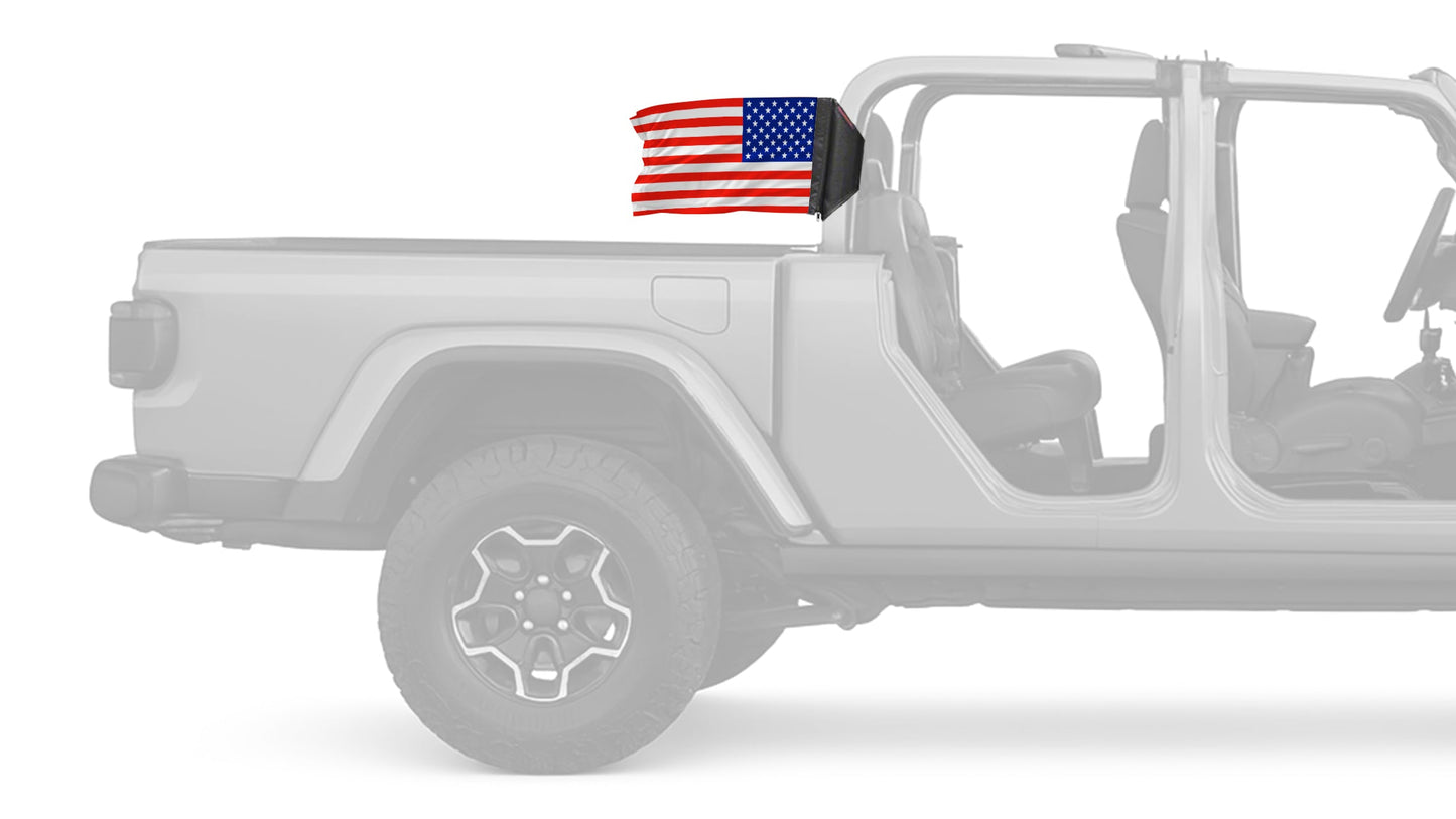 USA Ol' Glory - The Stars and Stripes 12"x18" Forever Wave Flag for Jeep Gladiator JT