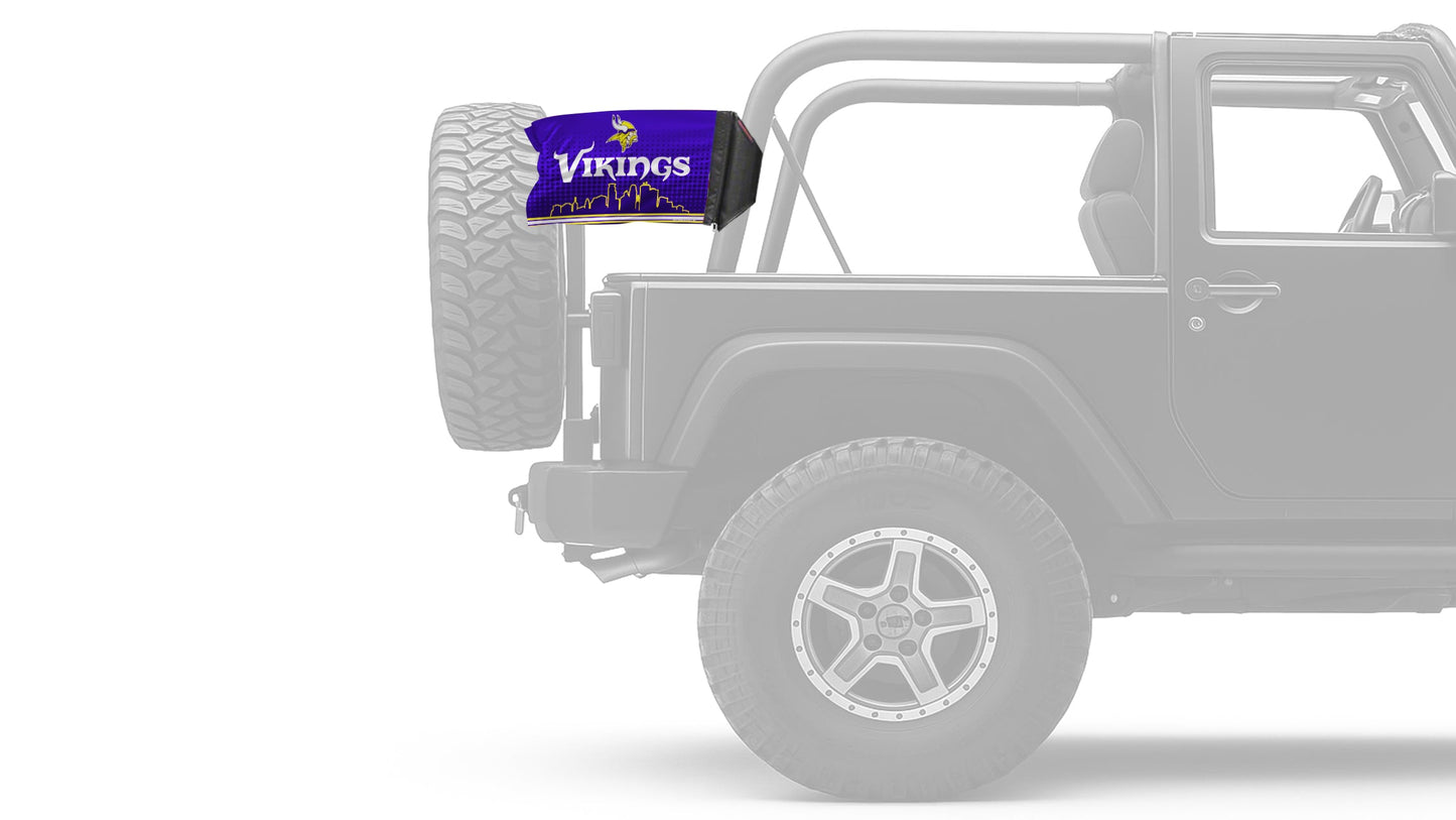 Minnesota Vikings 11"x17" Forever Wave Flag for Jeep Wrangler JKU 4-Door 2007-2018