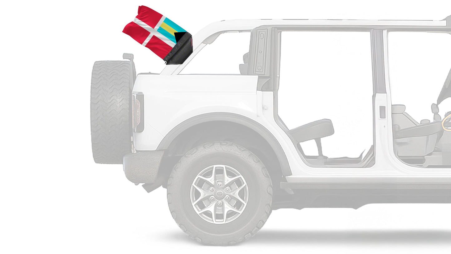 Bahamas Courtesy 12"x18" Forever Wave Flag for Bronco