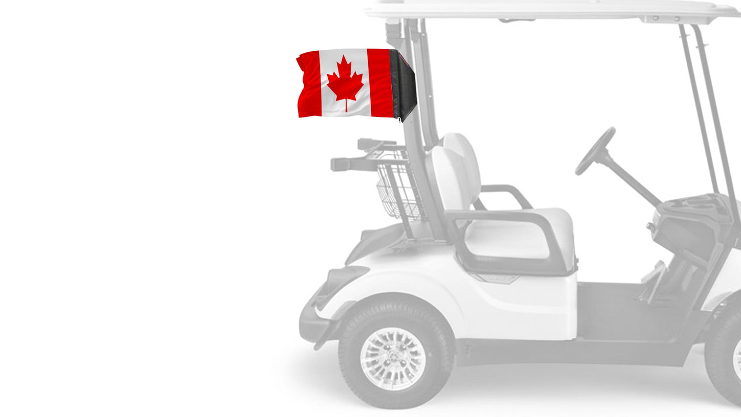 Canada 12"x18" Forever Wave Flag for Golf Carts