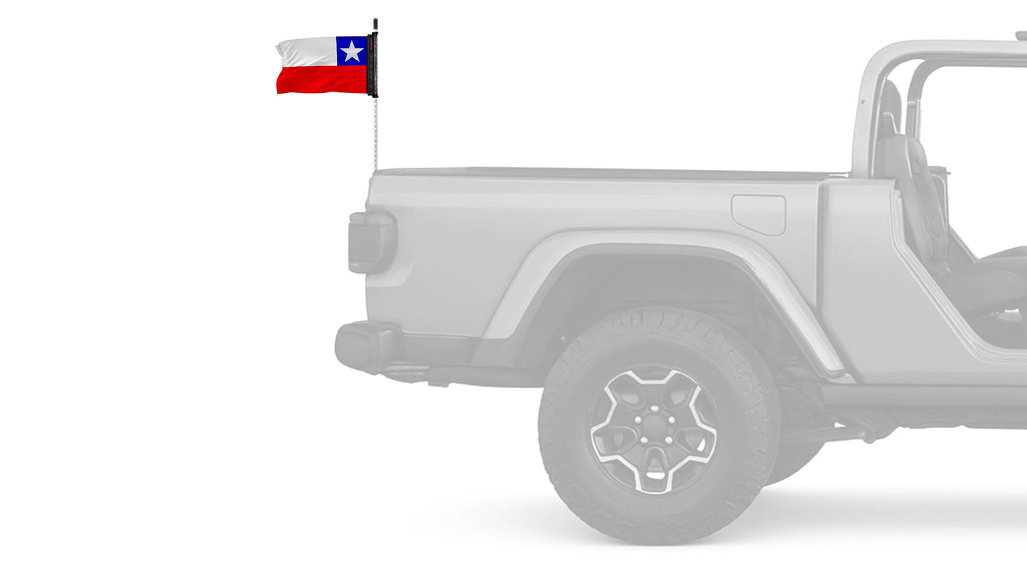 Chile 12"x18" Forever Wave Flag for Jeep Wrangler JL 2-Door 2018-Present