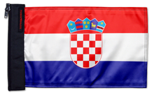 Croatia 12"x18" Forever Wave Flag for Golf Carts