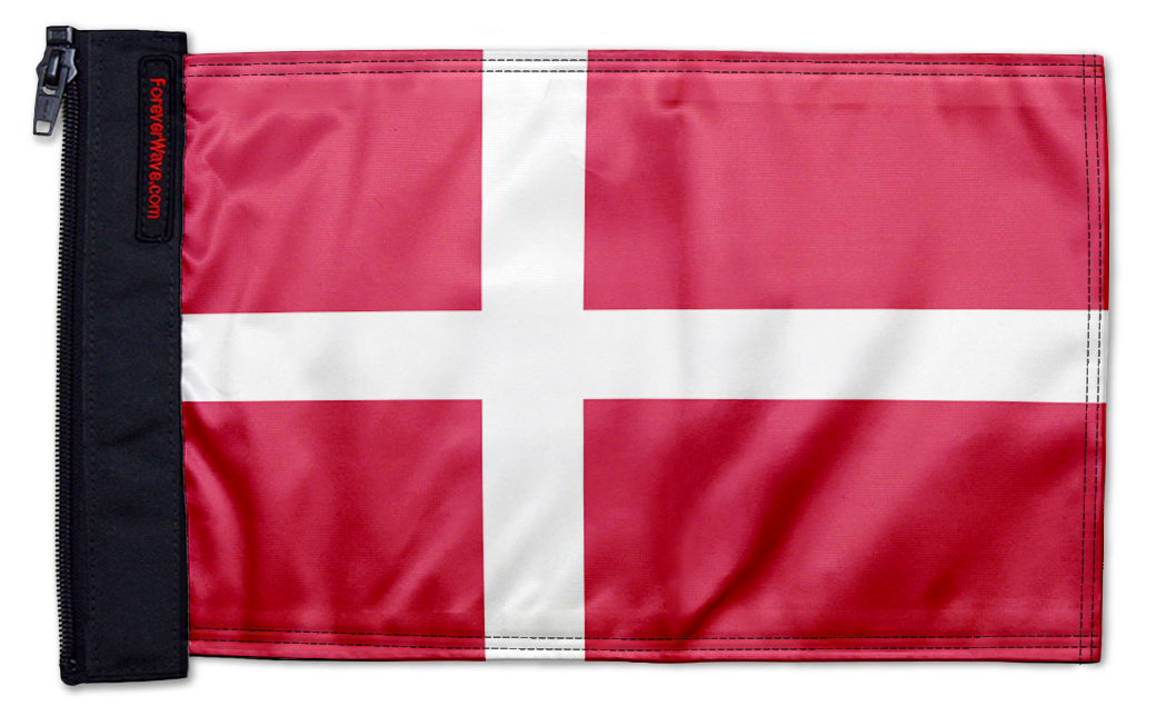 Denmark 12"x18" Forever Wave Flag for UTVs