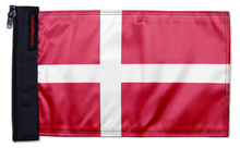 Denmark 12"x18" Forever Wave Flag for Golf Carts