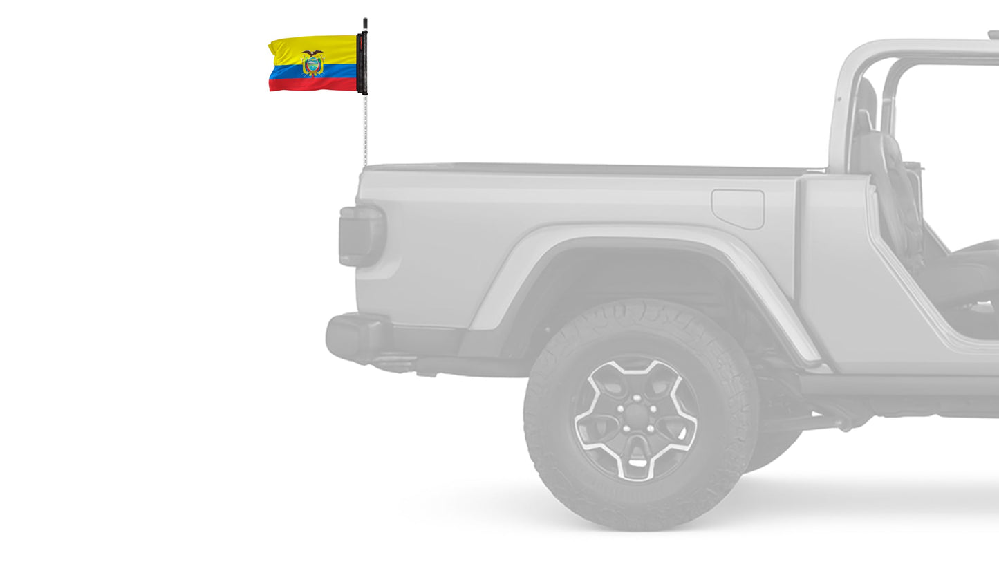 Ecuador 12"x18" Forever Wave Flag for Jeep Wrangler JL 2-Door 2018-Present