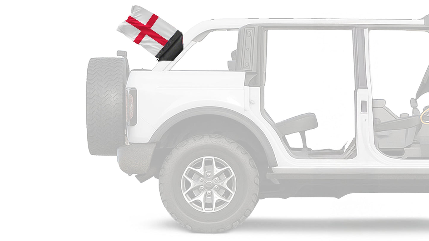 England 12"x18" Forever Wave Flag for Bronco