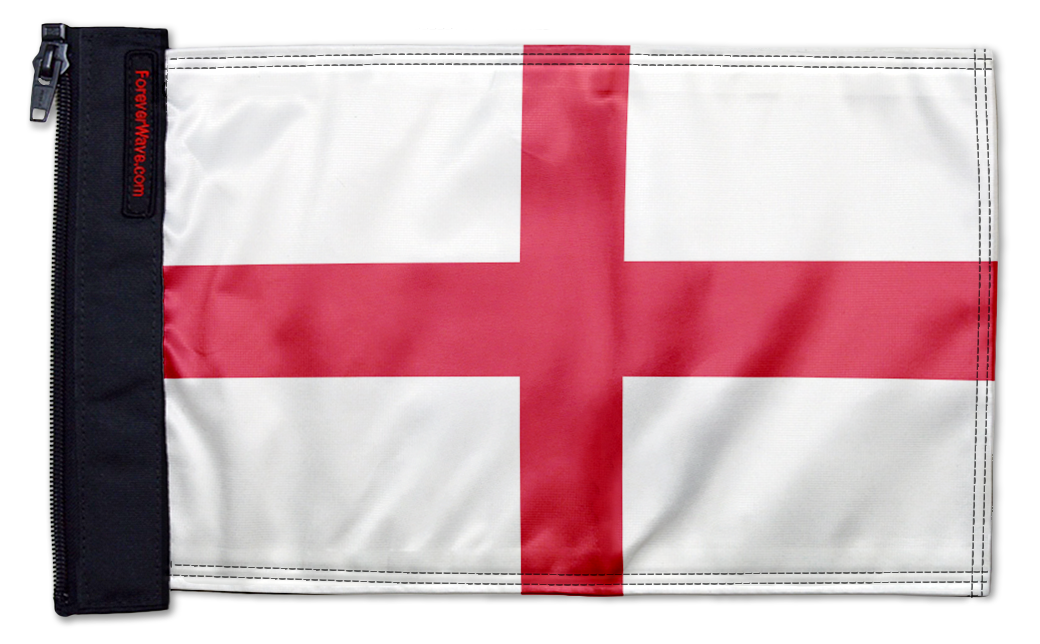 England 12"x18" Forever Wave Flag for Bronco
