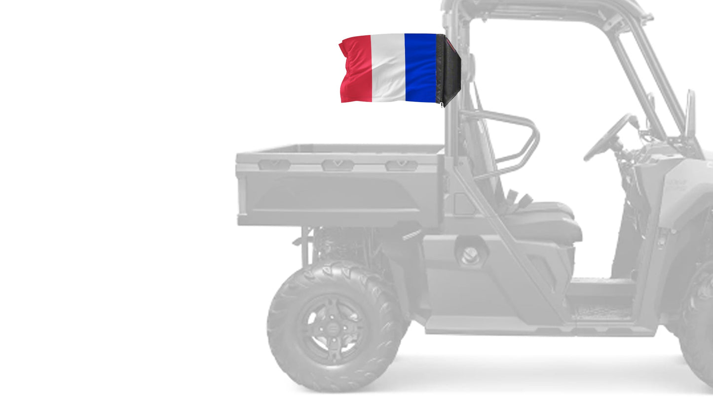 France 12"x18" Forever Wave Flag for UTVs