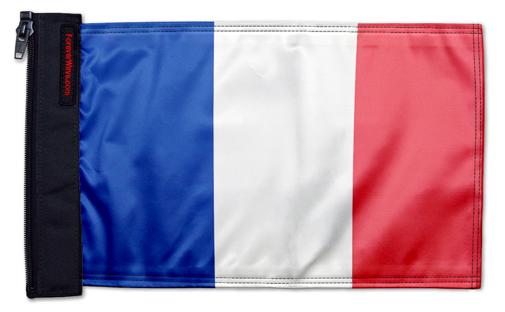 France 12"x18" Forever Wave Flag for UTVs