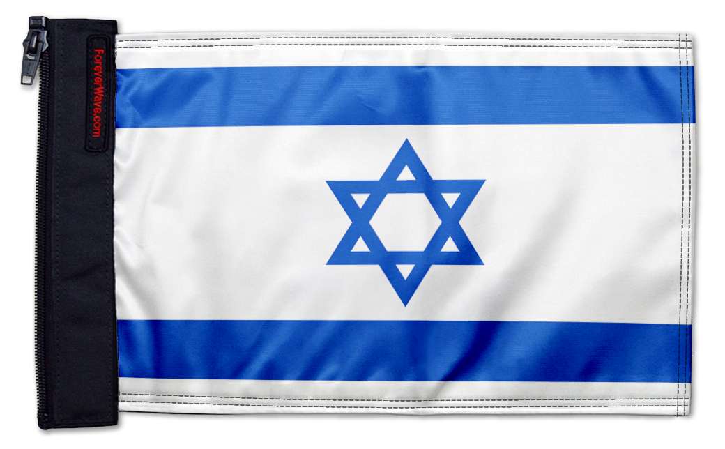 Israel 12"x18" Forever Wave Flag for Bronco