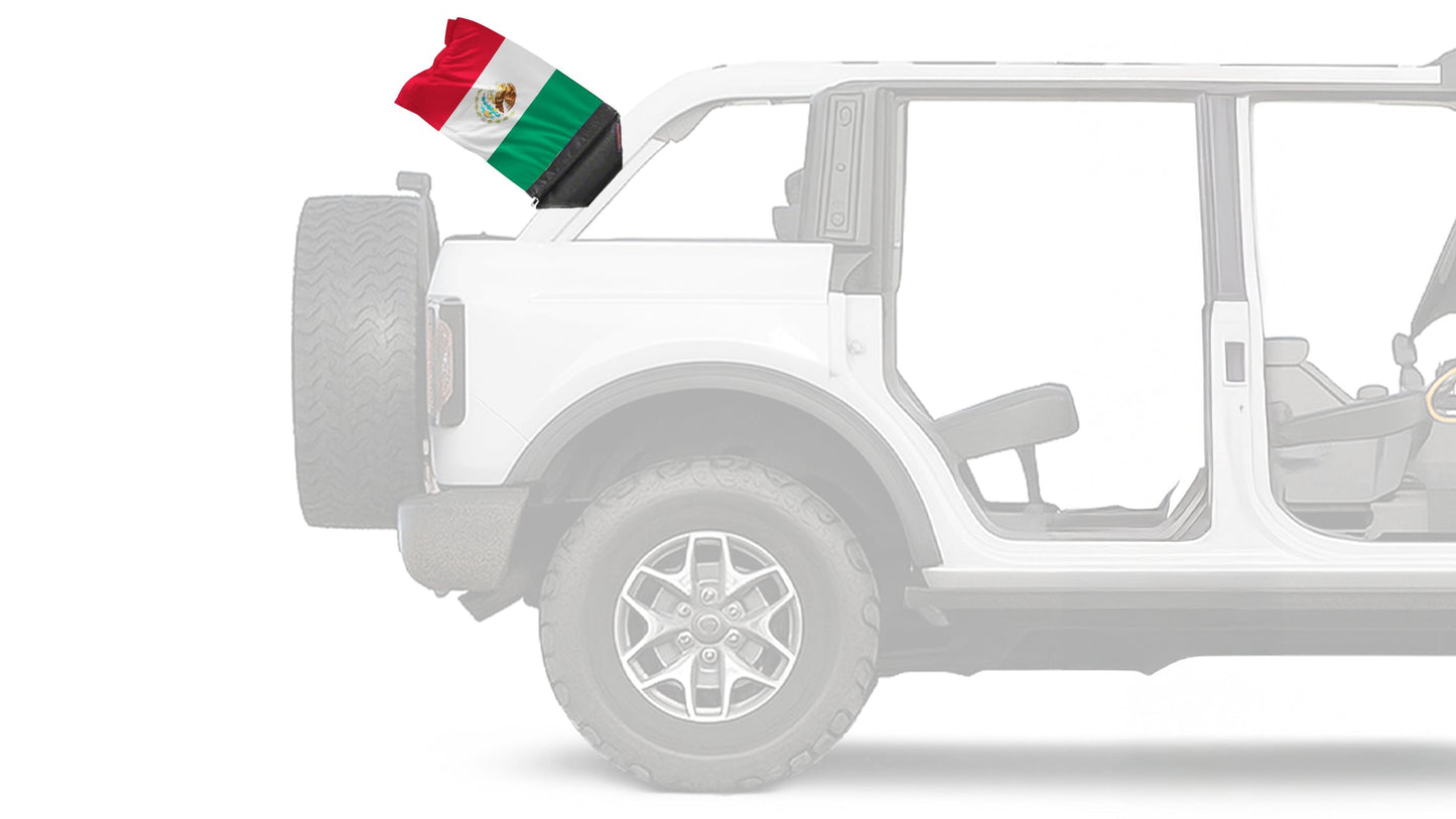 Mexico 12"x18" Forever Wave Flag for Bronco