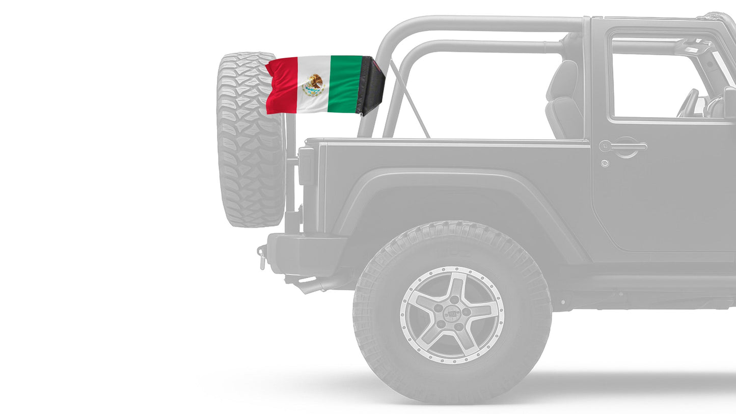 Mexico 12"x18" Forever Wave Flag for Jeep Wrangler JL 2-Door 2018-Present