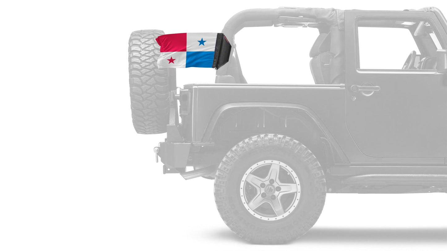 Panama 12"x18" Forever Wave Flag for Jeep Wrangler TJ 1996-2006