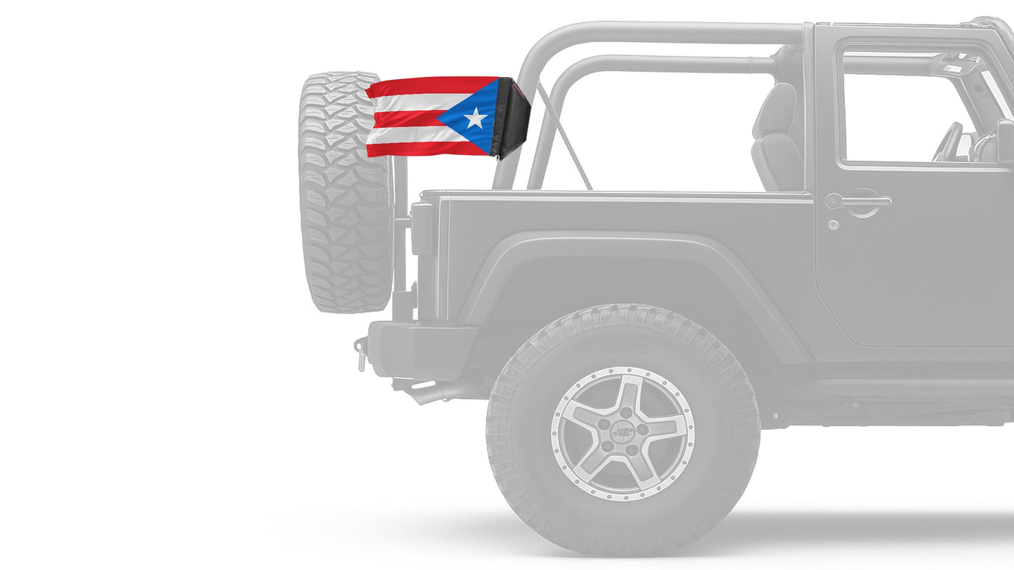 Puerto Rico 12"x18" Forever Wave Flag for Jeep Wrangler TJ 1996-2006