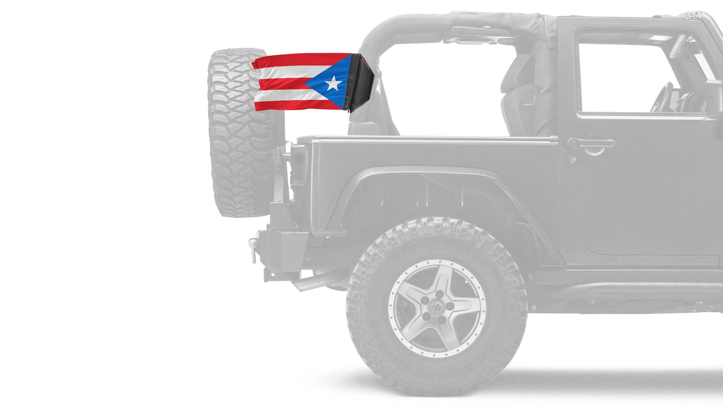 Puerto Rico 12"x18" Forever Wave Flag for Jeep Wrangler TJ 1996-2006