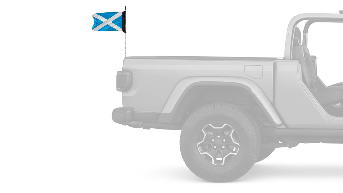 Scotland 12"x18" Forever Wave Flag for Jeep Wrangler JKU 4-Door 2007-2018