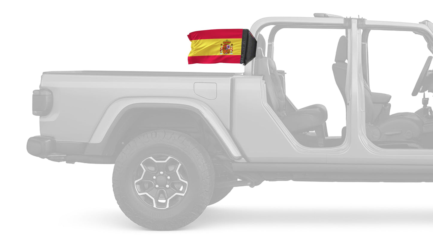 Spain 12"x18" Forever Wave Flag for Jeep Gladiator JT