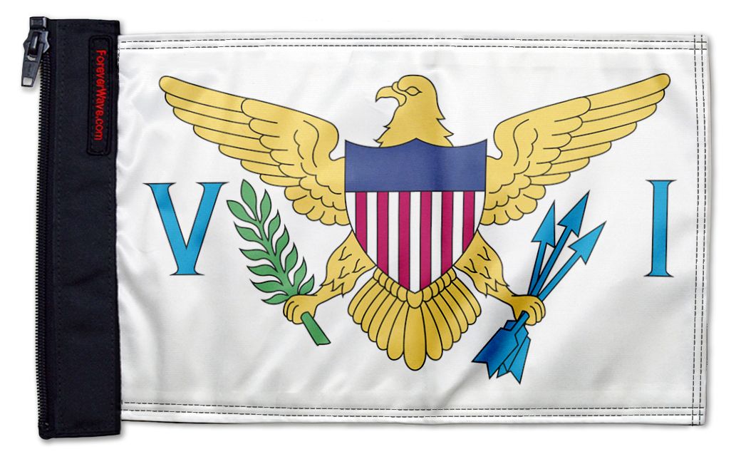 US Virgin Islands 12"x18" Forever Wave Flag for Jeep Gladiator JT