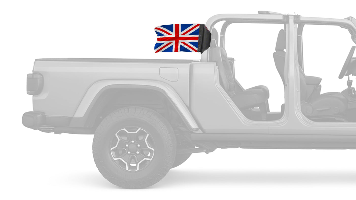 United Kingdom 12"x18" Forever Wave Flag for Jeep Gladiator JT