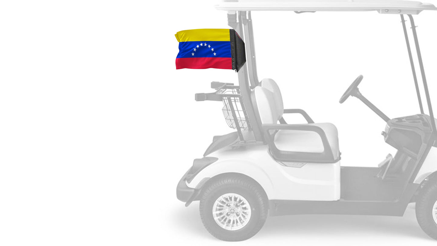 Venezuela 12"x18" Forever Wave Flag for Golf Carts